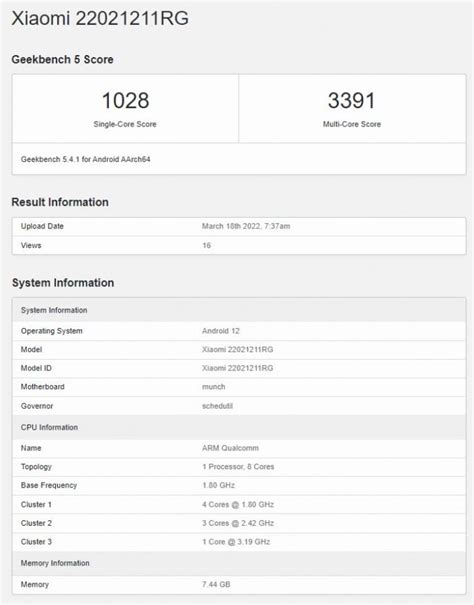 Xiaomi Poco F4 Geekbench te Gözüktü