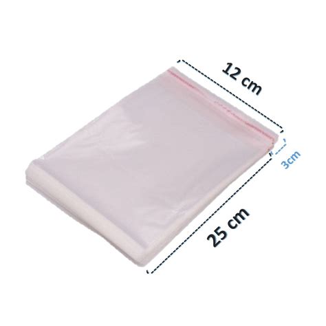 Saco Adesivado Plastico Transparente 12x25 C 100 Unidades Shopee Brasil