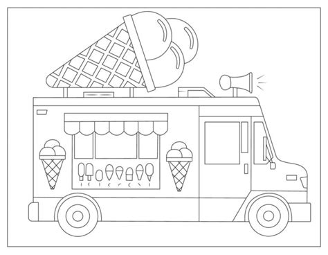 Ice Cream Truck Coloring Pages