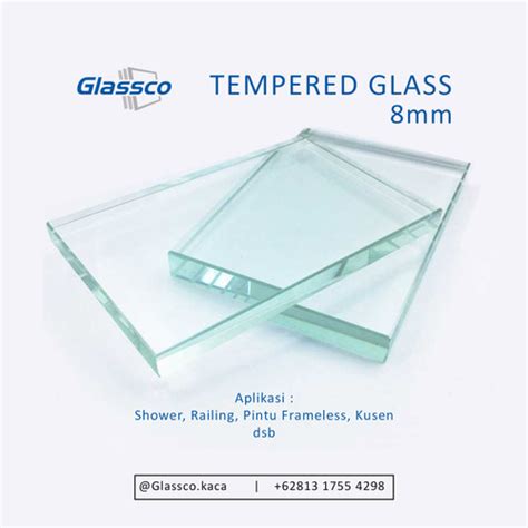 Jual Kaca Tempered Glass 8mm Kaca Mati Railing Tangga Balkon Frameless Kota Tangerang