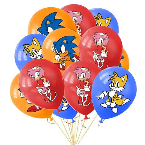 BALONY SONIC ZESTAW BALONÓW URODZINOWYCH 13963256834 Allegro pl