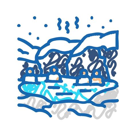Taking Dip Hot Spring Winter Icon Doodle Illustration 62456101 Vector Art At Vecteezy