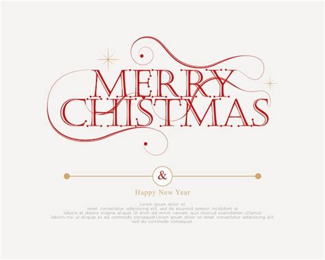 Premium Vector Elegant Merry Christmas And Happy New Year Lettering