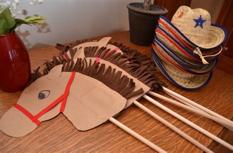 Carboard Crafting A Hobby Horse Cowboy Birthday Party Cowboy