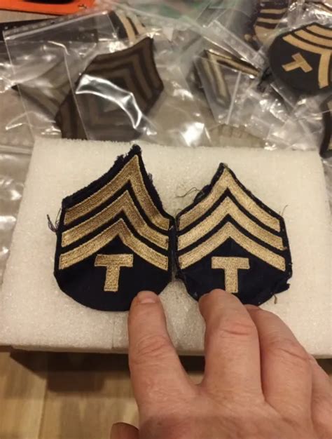 Lot De Grades Armee Us Sergeant Technician Ww Original Eur