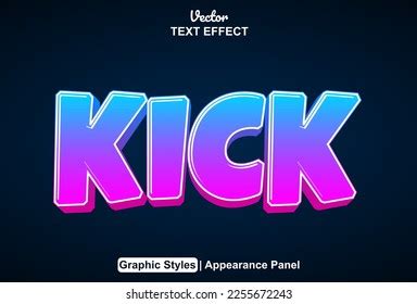 Kick Text Effect Graphic Style Editable Stock Vector (Royalty Free ...