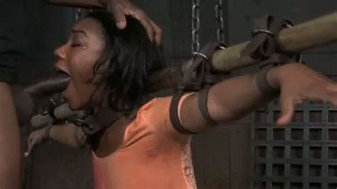 White Master Fucks Tied Up Busty Blonde Mish While She Sucks BBC MMF