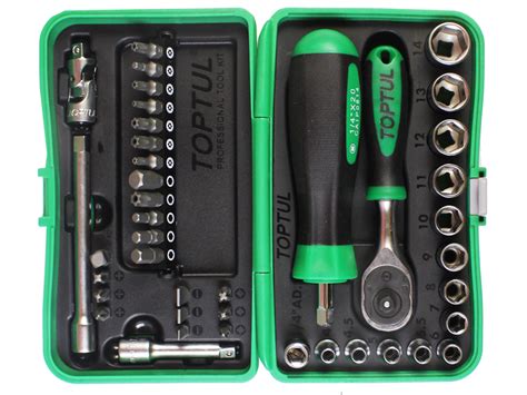 Набор инструмента TopTul 1/4″ 41шт купить в E-1