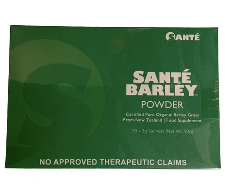 Sante Barley Pure Barley New Zealand Blend Powder 1 Box 30 Sachets