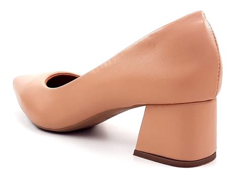 Scarpin Cs Nude Salto Bloco 5cm CECI Calçados Atacado de Calçados