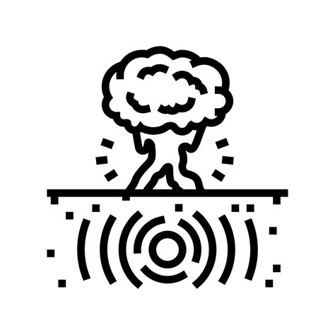 explosion earthquake disaster line icon vector illustration 22789939 ...