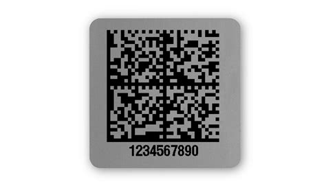 X Mm Etiketten Mit Qr Und Datamatrix Code Folie Silber