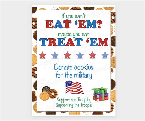 Girl Scout Cookie Booth Donation Sign Sheet Printable Etsy