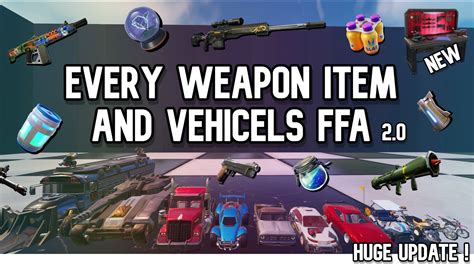 Every weapon item and vehicles FFA 1213-9379-9691 by starrex - Fortnite ...