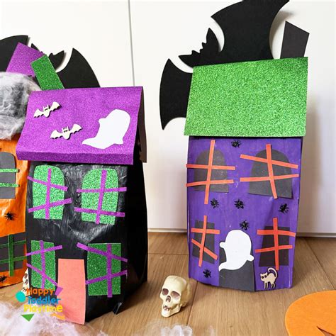Paper Bag Haunted House Craft - Happy Toddler Playtime