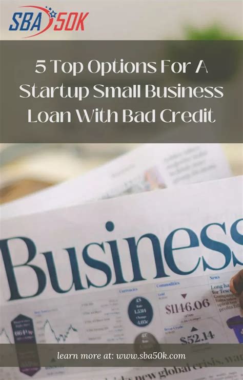 PPT 5 Top Options For A Startup Small Business Loan With Bad Credit