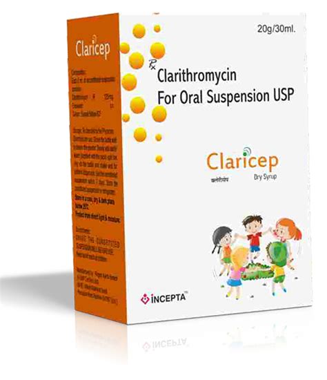 Buy Claricep Dry Syrup Online Clarithromycin Oral Suspension