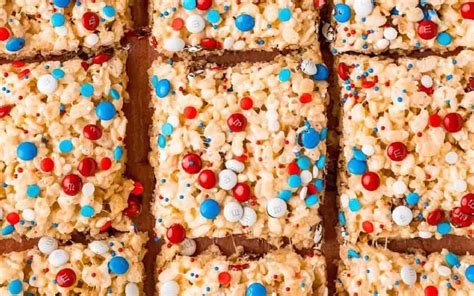 Red White And Blue Rice Krispie Treats Shugary Sweets Homemade Rice