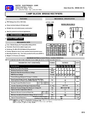 DB300 Datasheet PDF DIOTEC Electronics Corporation