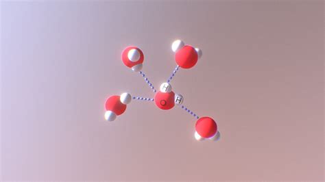 Hydrogen Bonding between Water Molecules - 3D model by ayudevi [9cc68cb ...