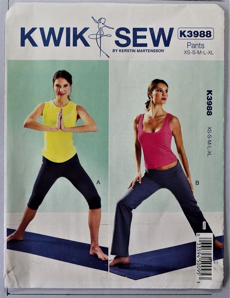 Kwik Sew 3988 Yoga Pants Pattern Lady S Knit Pants Pattern Knit Yoga