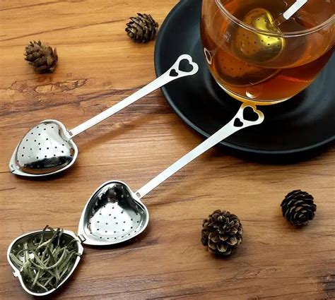 500pcs Stainless Steel Heart Shaped Heart Shape Tea Infuser Strainer