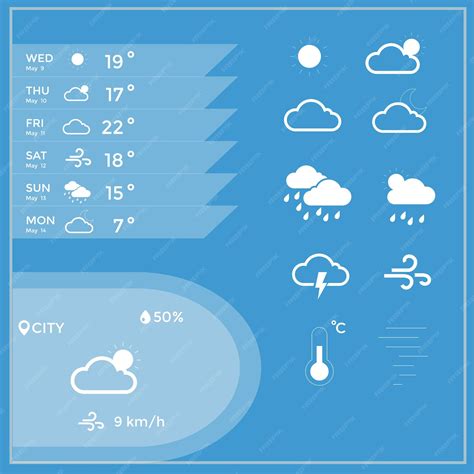 Premium Vector | Weather template