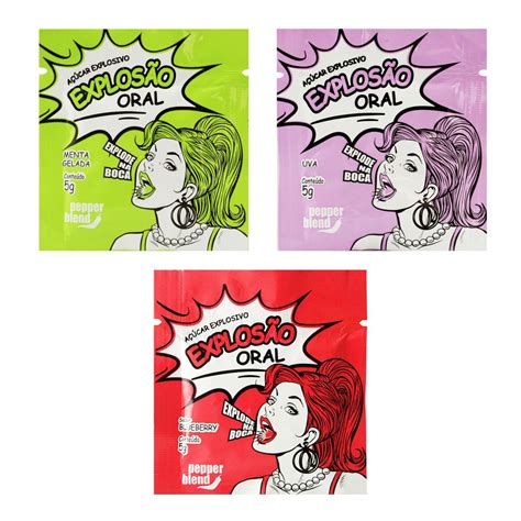 Explosão Oral açucar que explode na boca Menta Gelada 5gr Hot flowers Distribuidora Hot Flowers