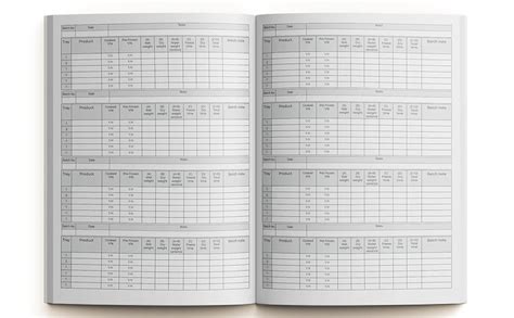 Freeze Drying Log Book More Than 500 Food Batch Schedules Pages To