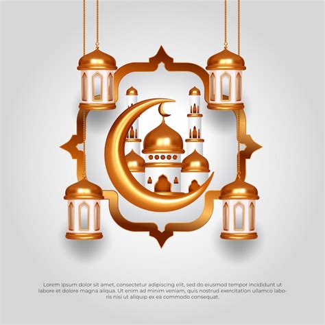 Eid al adha mubarak hermoso diseño de vector de luna y lámpara de