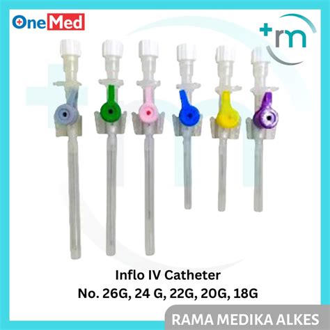 Jual ONEMED Inflo IV Catheter 18G 20G 22G 24G 26G Abocath