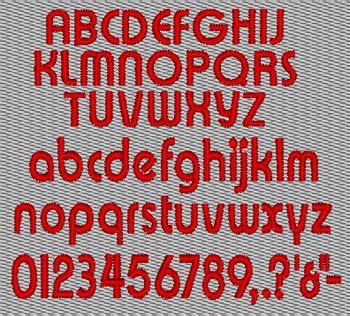 Keyboard Lettering fonts for iPunch, SEDS, Capital, Mesa