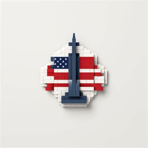 Premium AI Image | A lego piece with the american flag on it