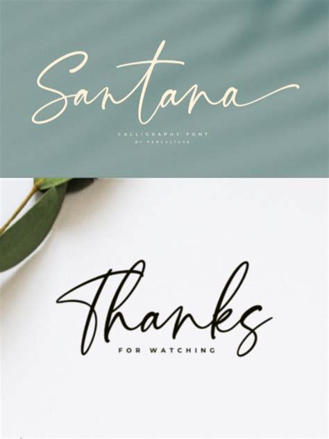 Santana Font By Pen Culture Creative Fabrica Signature Fonts