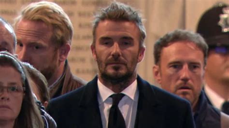 David Beckham Hizo Horas De Fila Para Despedir A La Reina Isabel Ii