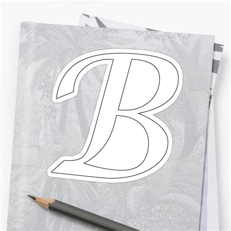 "Calligraphy Letter "B"" Sticker by heby73 | Redbubble