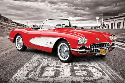 Classic Car 1959 Corvette Athena Posters