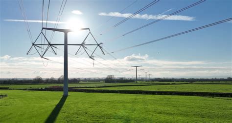 National Grid Energises First Hinkley Point T Pylons Running Through