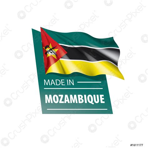 Mozambique Flag Vector Illustration On A White Background Stock