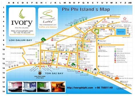 Phi phi map | Island map, Phi phi island, Map