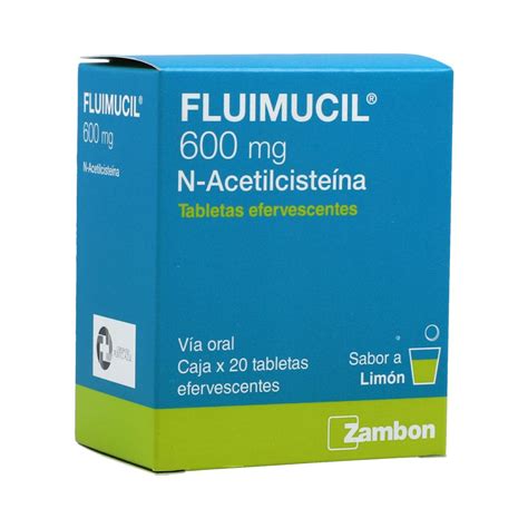 Fluimucil Tabletas Efervescente 600mg Caja X 20 Cruz Verde