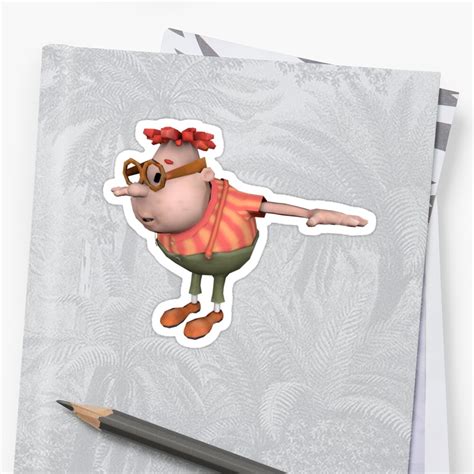 "CARL WHEEZER- JIMMY NEUTRON" Sticker by thelaniekalbach | Redbubble