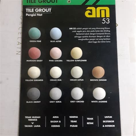 Jual AM 53 TILE GROUT PENGISI NAT 1KG WHITE JASMINE Kota Depok