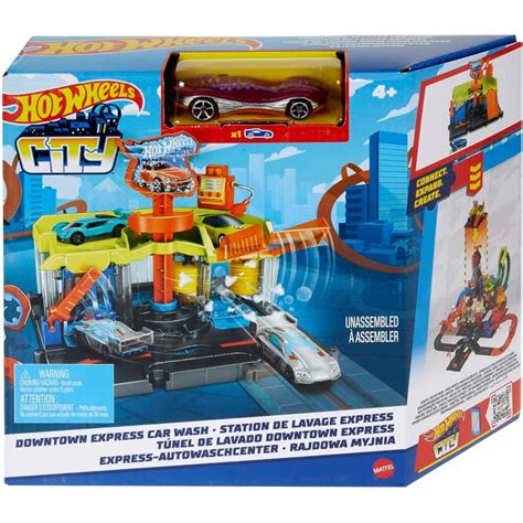 Mattel Hot Wheels City Estaci N De Lavado Downtown Conjunto De Juego Con Coche Pccomponentes