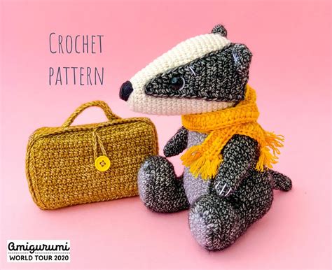 Bill the Badger Crochet Pattern - Etsy