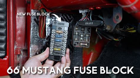 1966 Mustang Replace The Existing Glass Fuse Block Wblade Style Fuse Block Youtube