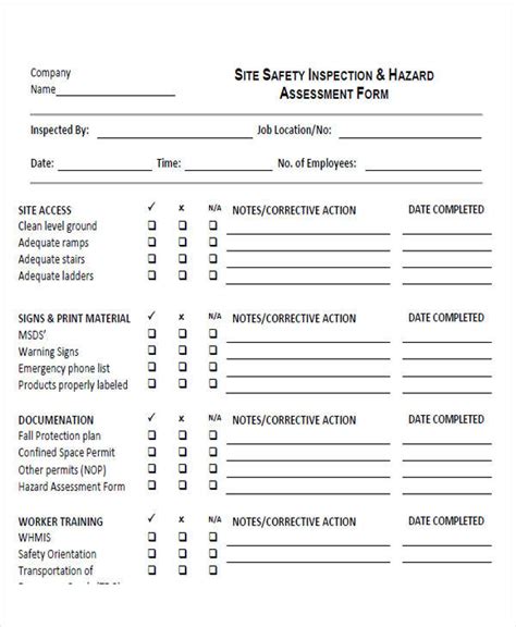 Safety Survey Template