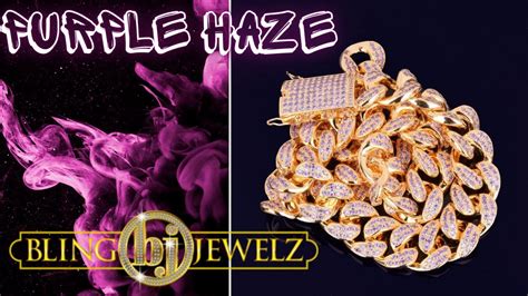 New Hip Hop Jewelry Purple Haze Cuban Link Chain