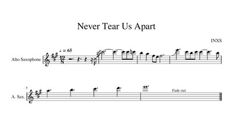 Never Tear Us Apart Alto Sax Solo Transcription Inxs Youtube