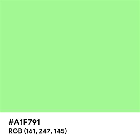 Bright Pastel Green color hex code is #A1F791